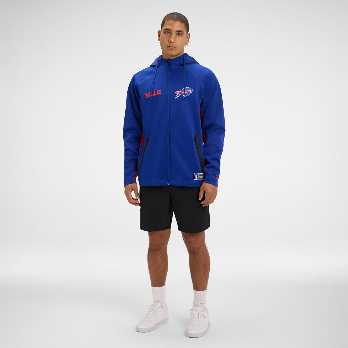 Detroit Lions Combine Black Full-Zip Hoodie