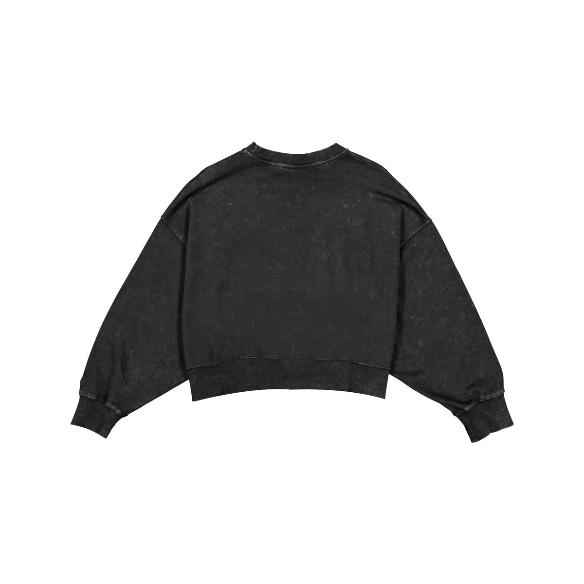 New York Yankees Women's Throwback Cropped Washed Black Crewneck