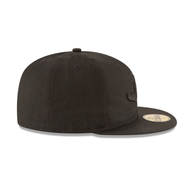 Miami Dolphins Black On Black 59FIFTY Fitted Hat