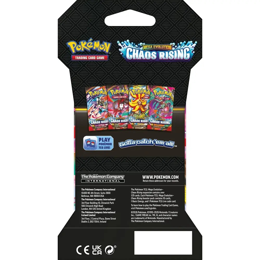 🔥2026 Christmas Gift🎄: Mega Evolution - Chaos Rising Sleeved Booster Pack