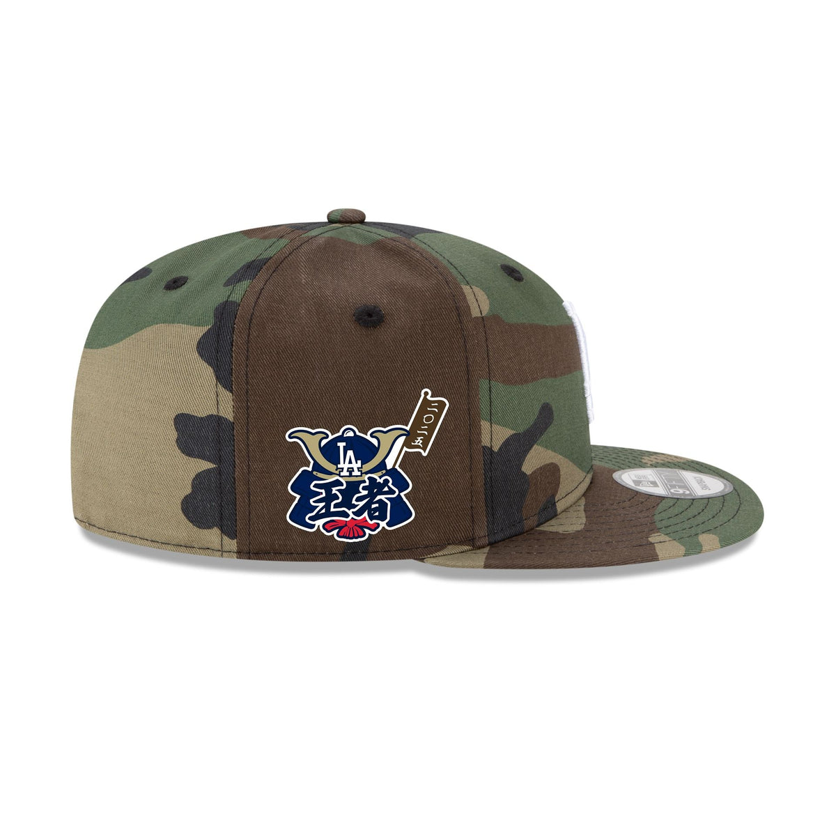 Los Angeles Dodgers 2025 World Series Champions Samurai Patch Camo 9FIFTY Snapback Hat