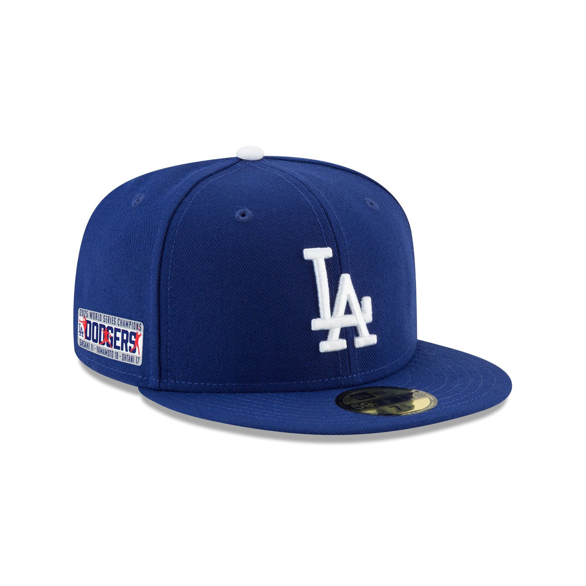 Los Angeles Dodgers 2025 World Series Champions Players Patch 59FIFTY Fitted Hat