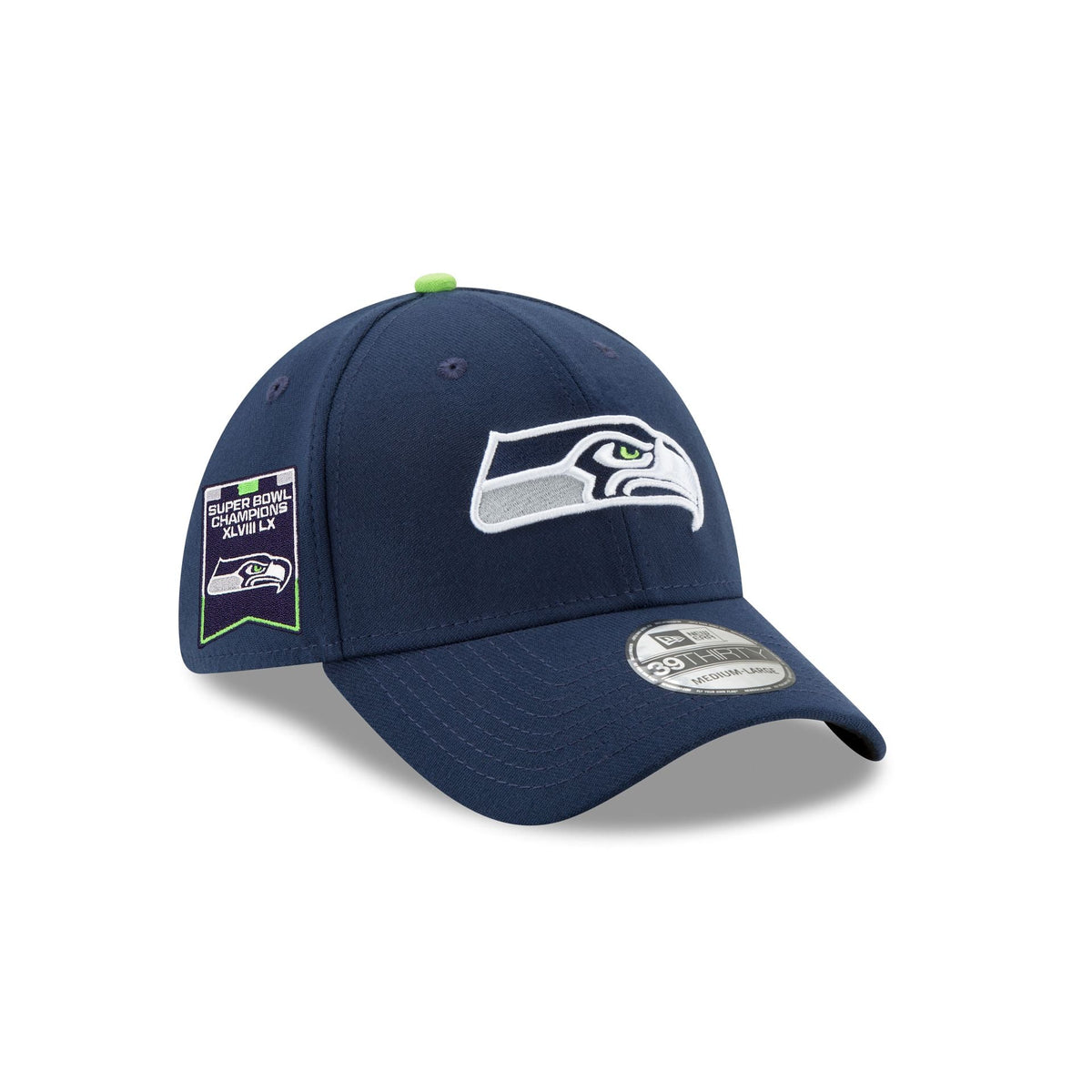Seattle Seahawks Super Bowl LX Champions Multi-Year Banner 39THIRTY Stretch Fit Hat