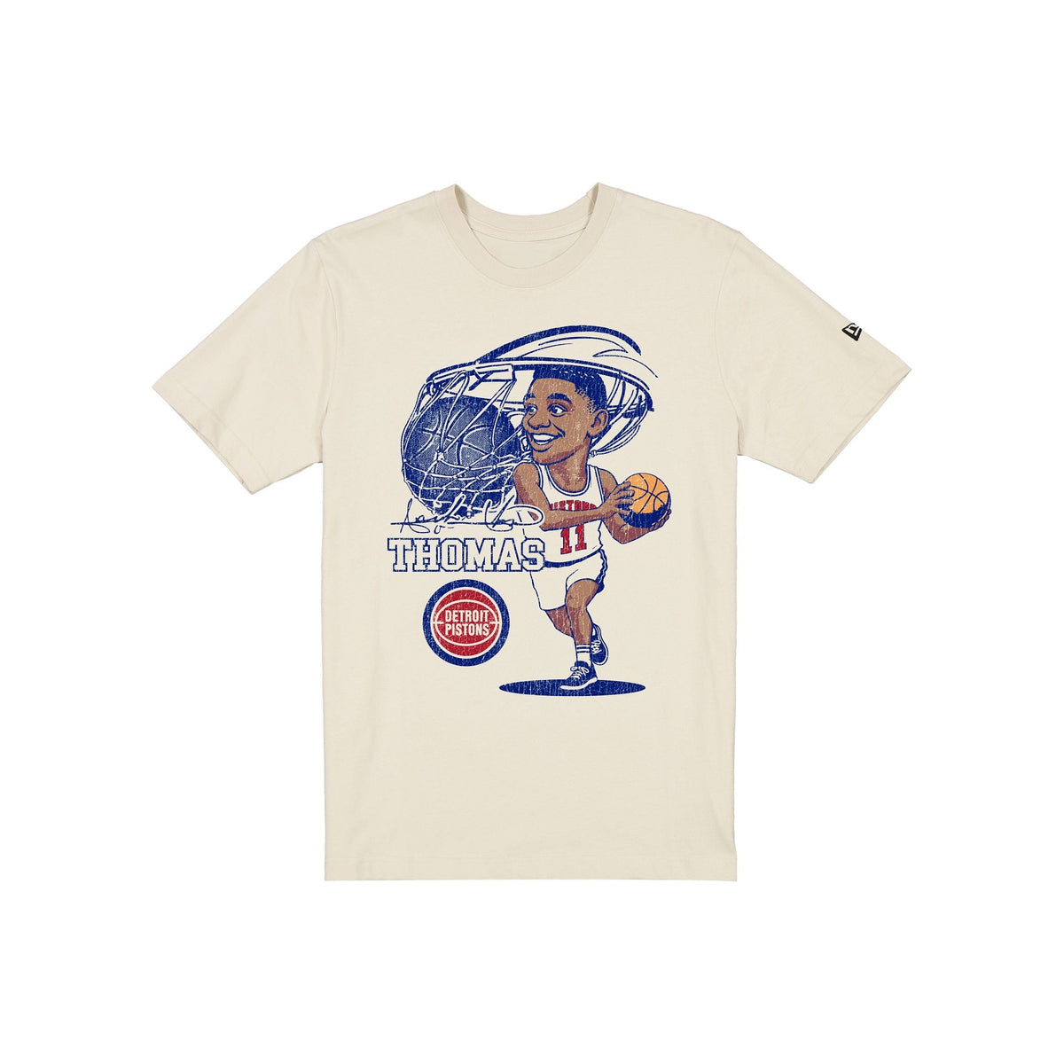 Detroit Pistons Hardwood Classics Isiah Thomas Caricature T-Shirt