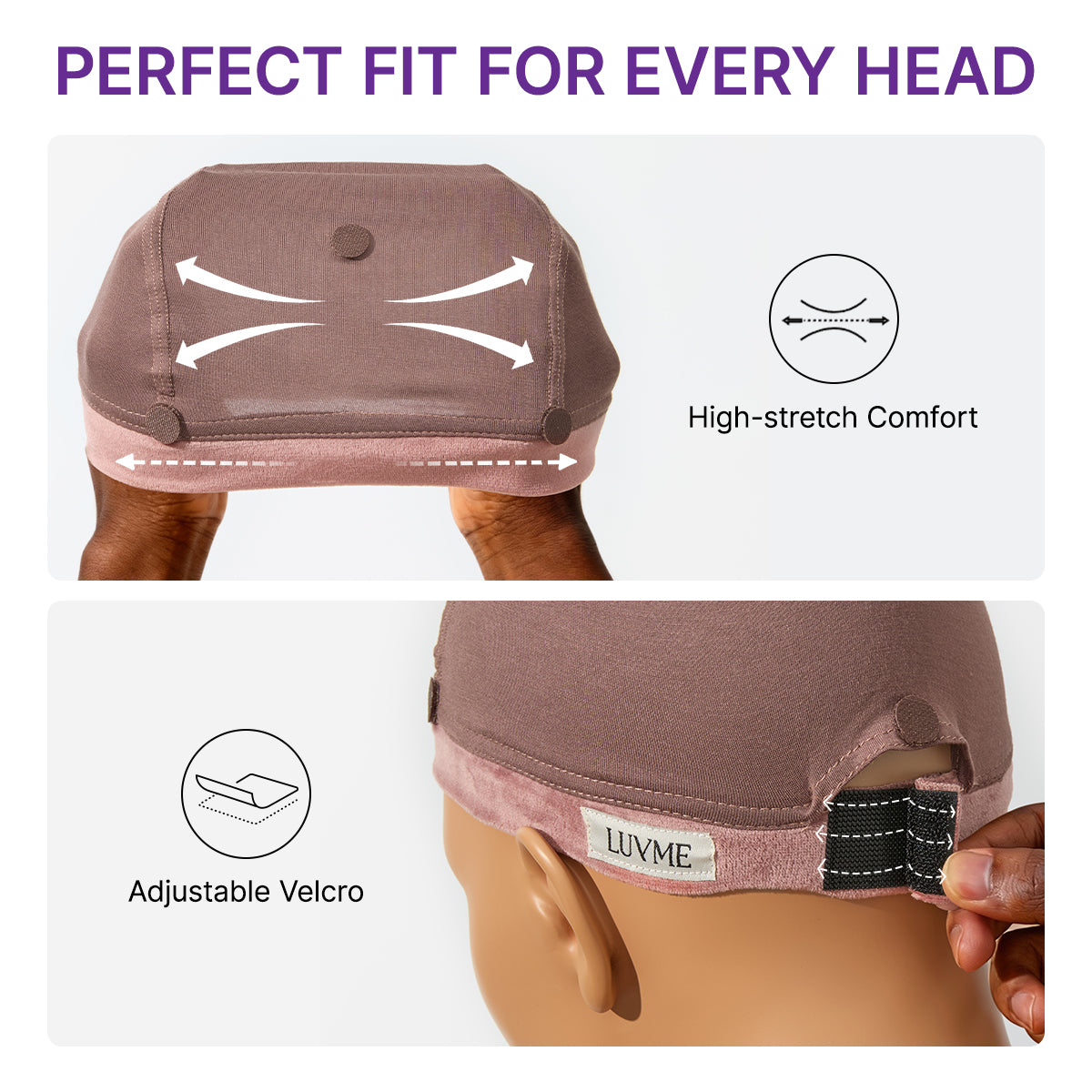 LUVME Wig Cap 2.0 – Adjustable. Skin-Friendly. Easy-Fit Velcro Design | Add-on Item