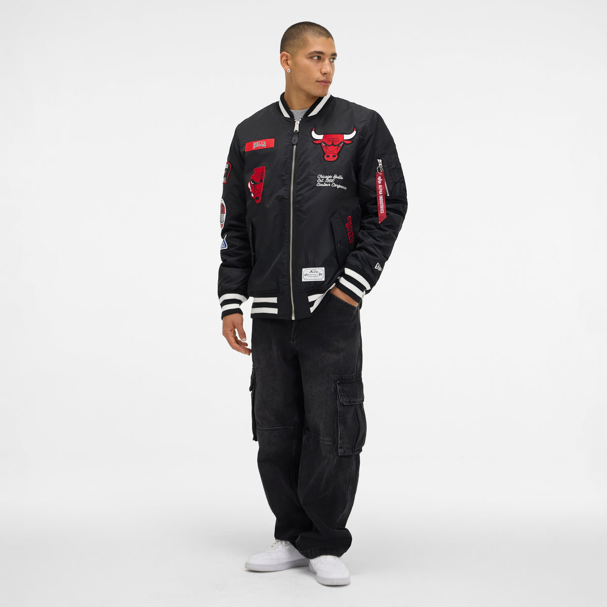 Alpha Industries x New York Knicks Blue MA-1 Bomber Jacket