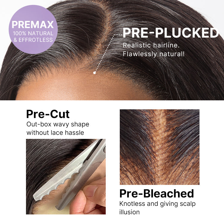 Luvme All-Day Comfort™ Wig Ombre Brown Silky Blunt Cut Bob Glueless 7x6 Closure HD Lace Wig Pre-Cut Lace