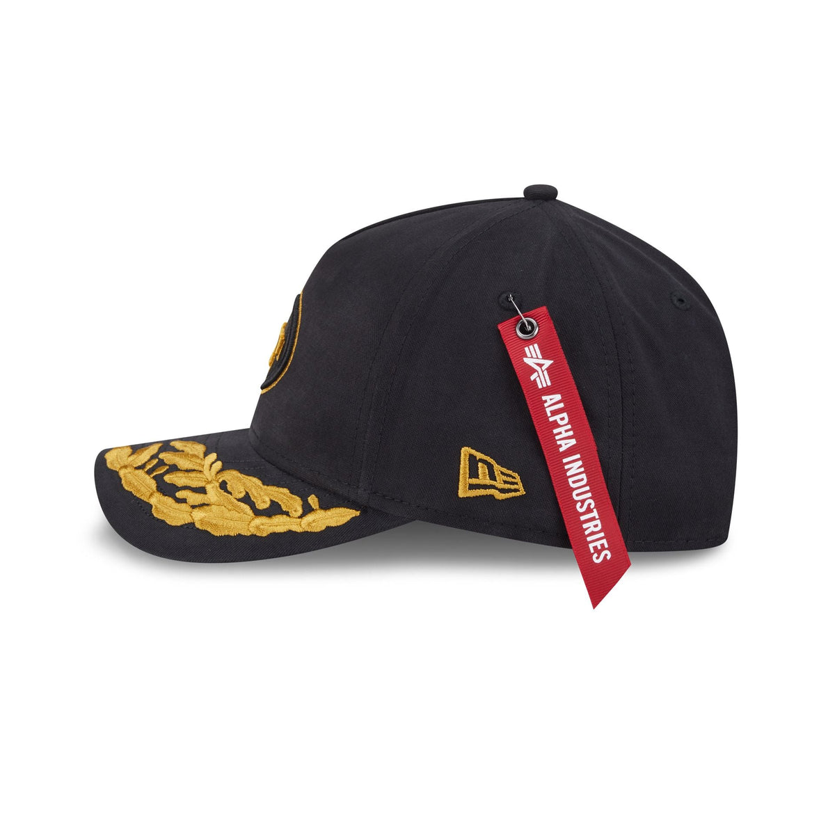 Alpha Industries x San Francisco 49ers Black 9FORTY M-Crown A-Frame Snapback Hat