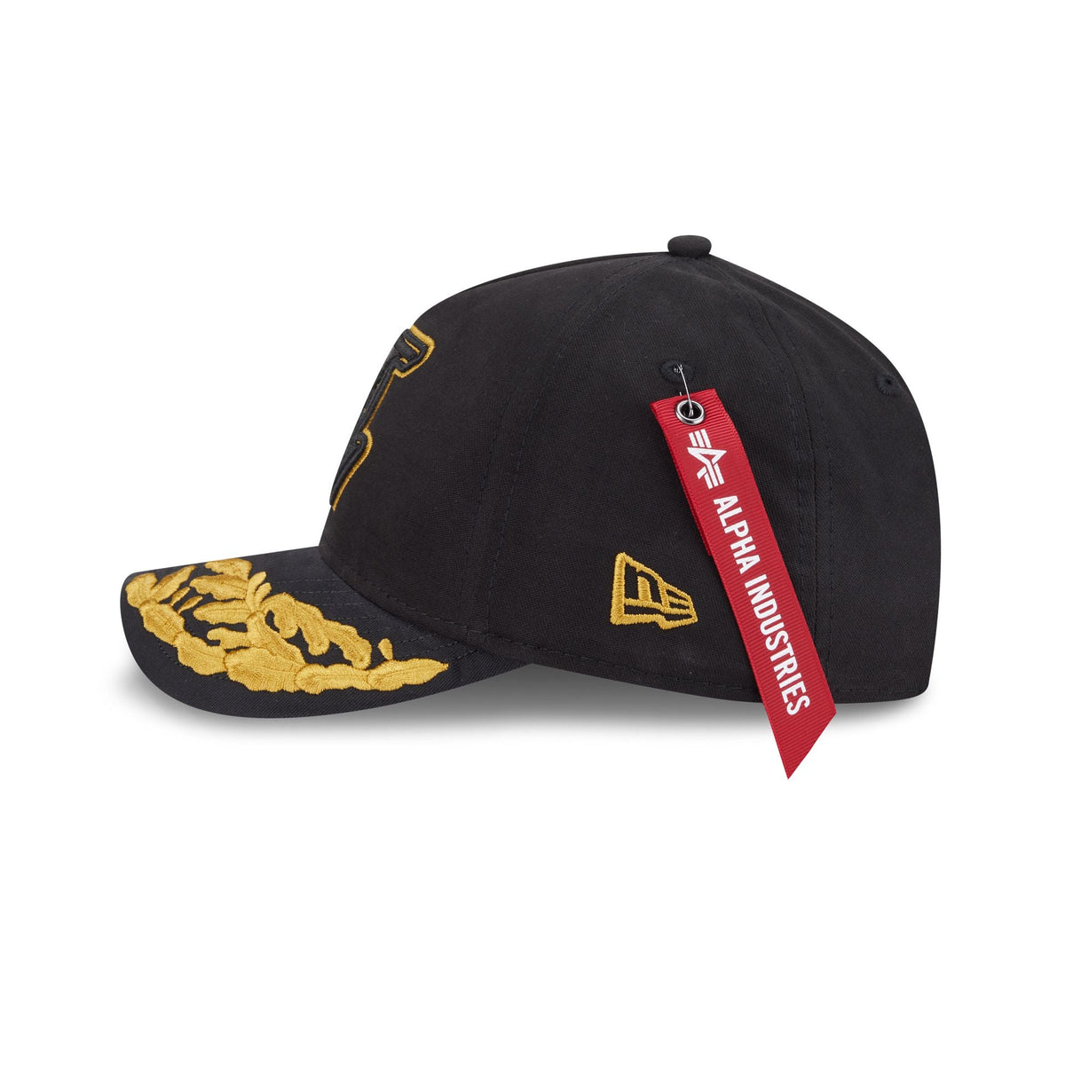 Alpha Industries x Los Angeles Lakers Black 9FORTY M-Crown A-Frame Snapback Hat
