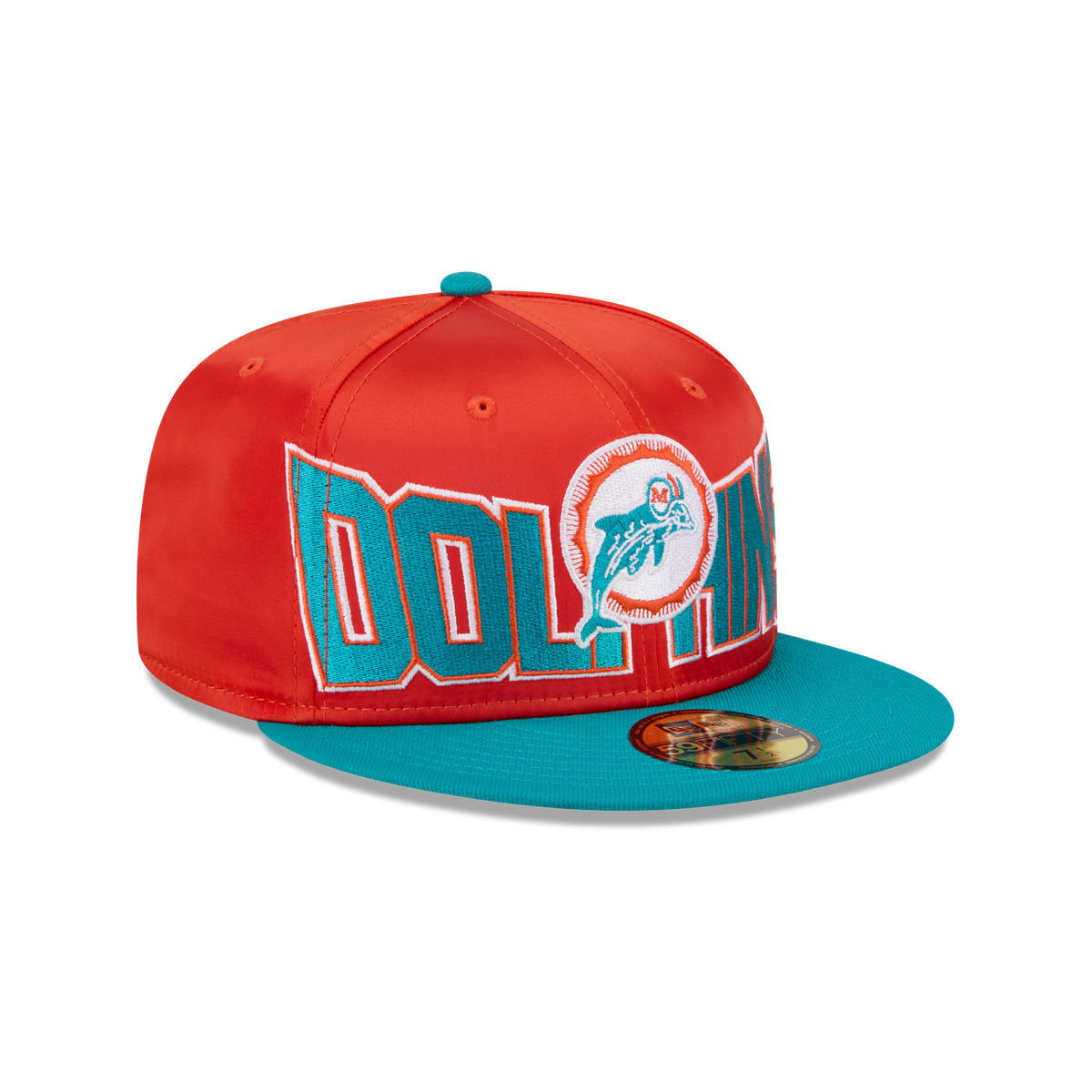 Miami Dolphins Bold Satin 59FIFTY Fitted Hat