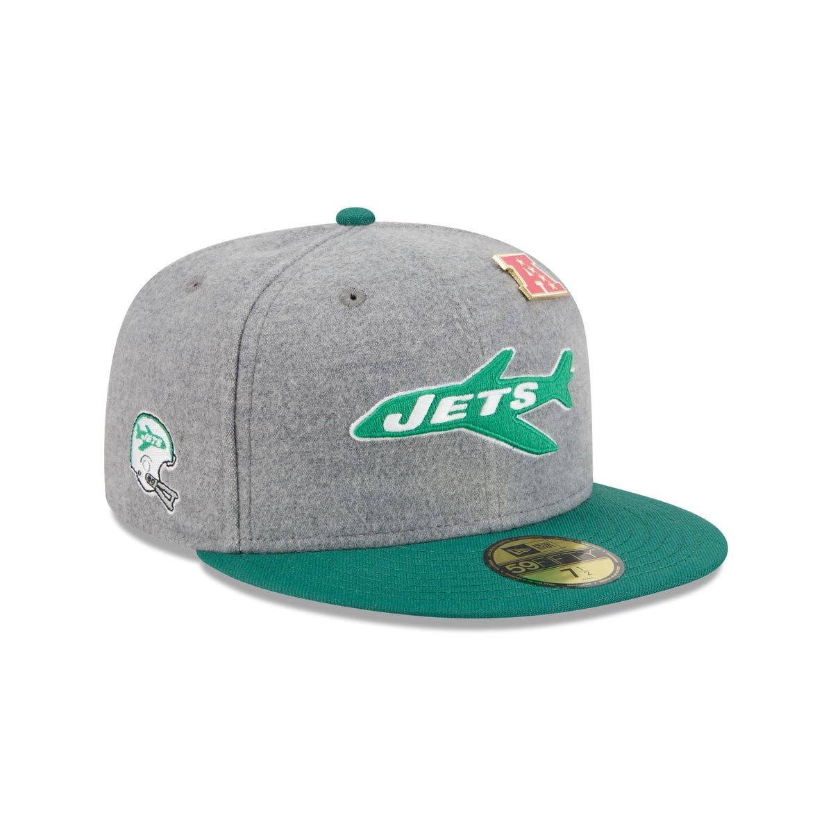 New York Jets Heather Gray Wool 59FIFTY Fitted Hat