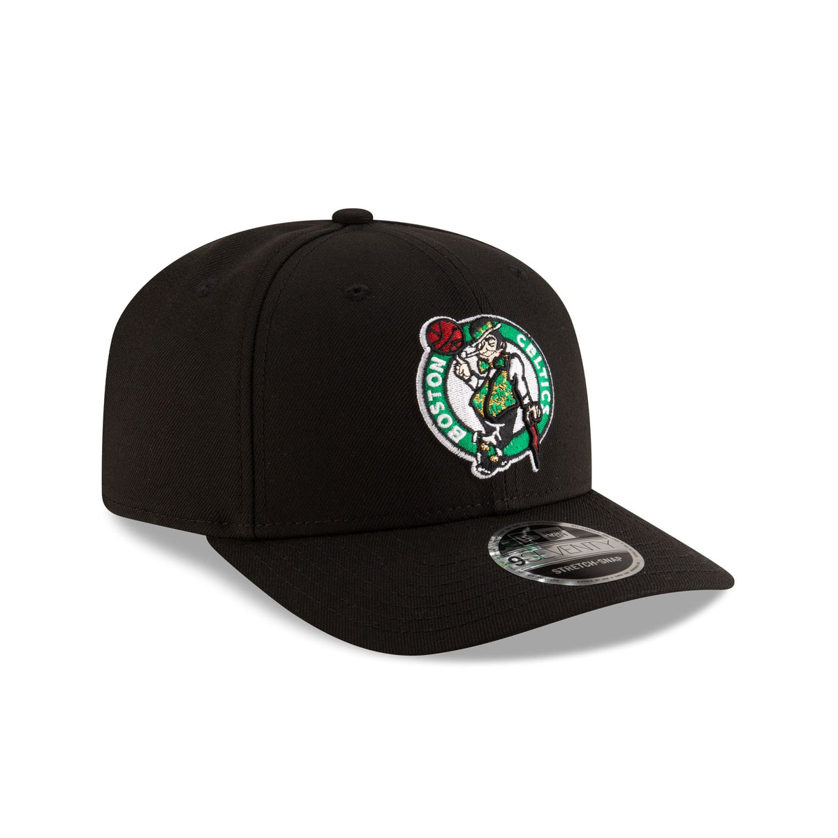 Boston Celtics Team Black9SEVENTY Stretch-Snap Hat