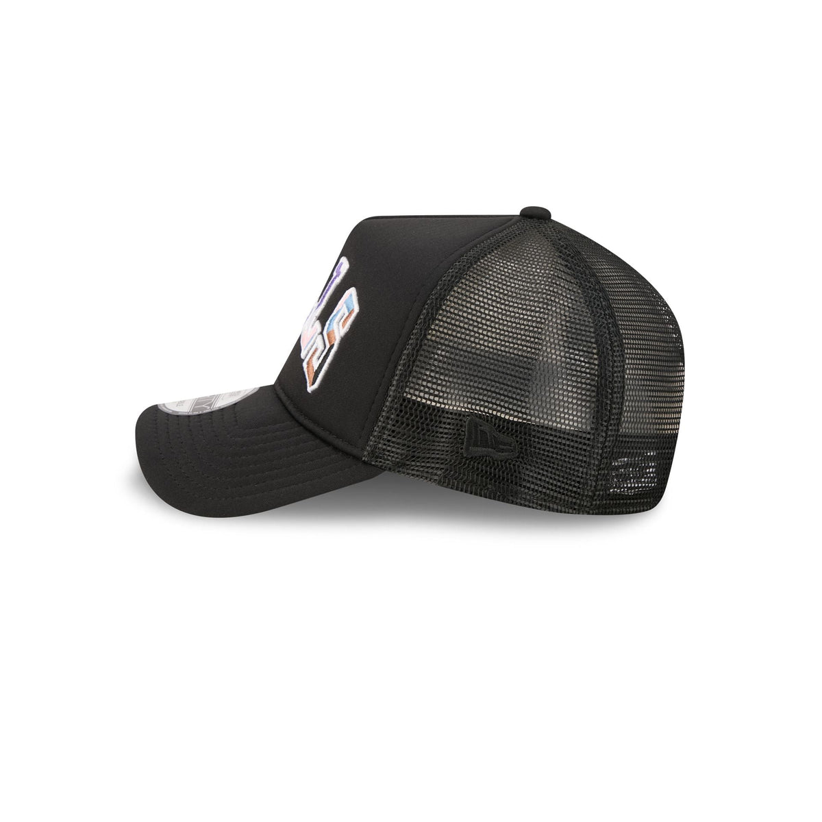 Chicago Bulls Rainbow Wordmark 9FORTY A-Frame Trucker Hat