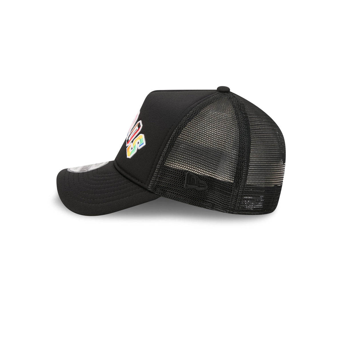 Houston Astros Rainbow Wordmark 9FORTY A-Frame Trucker Hat
