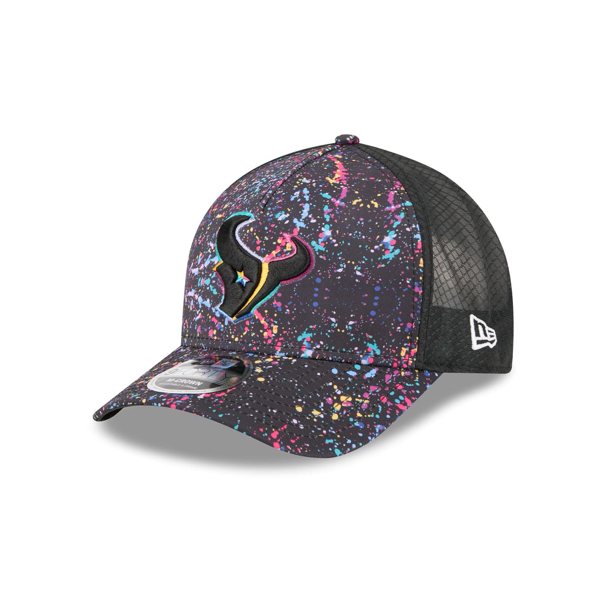 Houston Texans 2025 Crucial Catch 9FORTY M-Crown A-Frame Trucker Hat