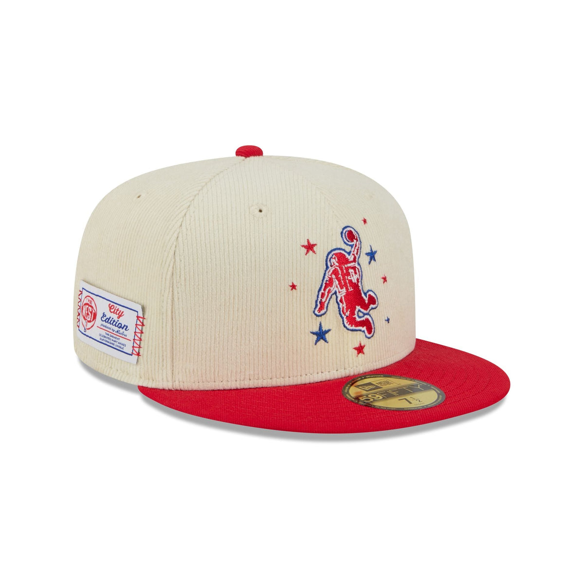 Houston Rockets 2025 City Edition Chrome White Corduroy 59FIFTY Fitted Hat
