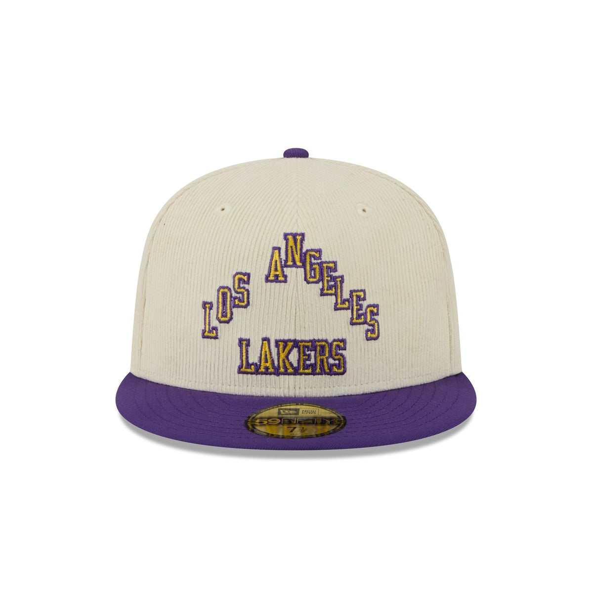 Los Angeles Lakers 2025 City Edition Chrome White Corduroy 59FIFTY Fitted Hat