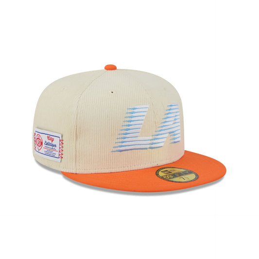 Los Angeles Clippers 2025 City Edition Chrome White Corduroy 59FIFTY Fitted Hat