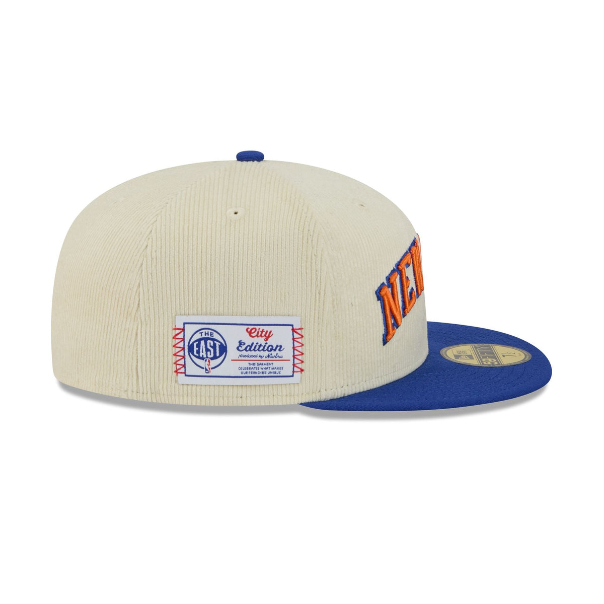 New York Knicks 2025 City Edition Chrome White Corduroy 59FIFTY Fitted Hat