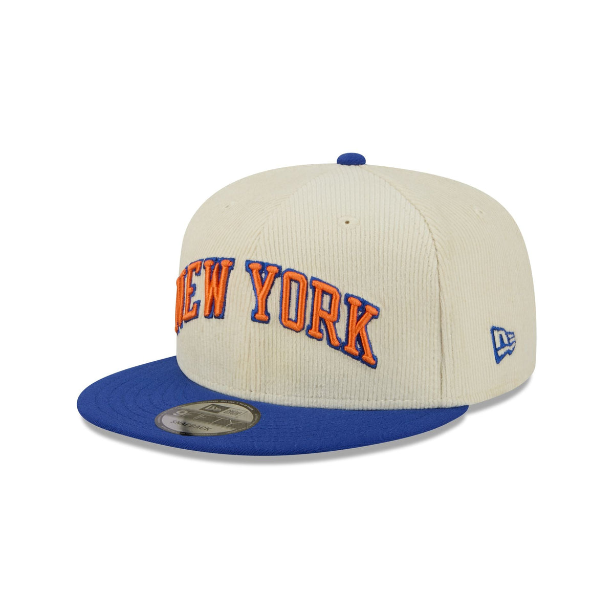 New York Knicks 2025 City Edition Chrome White Corduroy 9FIFTY Snapback Hat