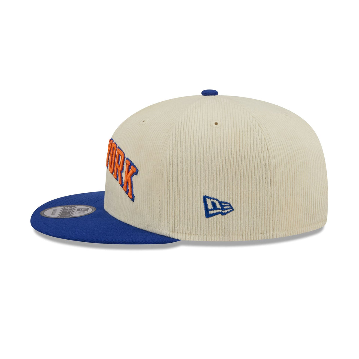 New York Knicks 2025 City Edition Chrome White Corduroy 9FIFTY Snapback Hat