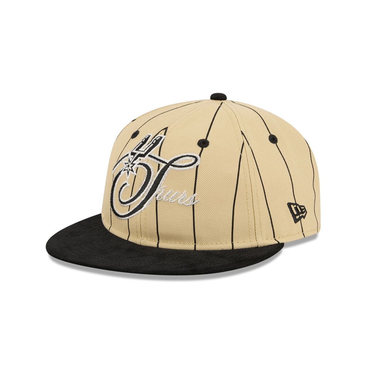 San Antonio Spurs Pinstripe Script Retro Crown 9FIFTY Adjustable Hat