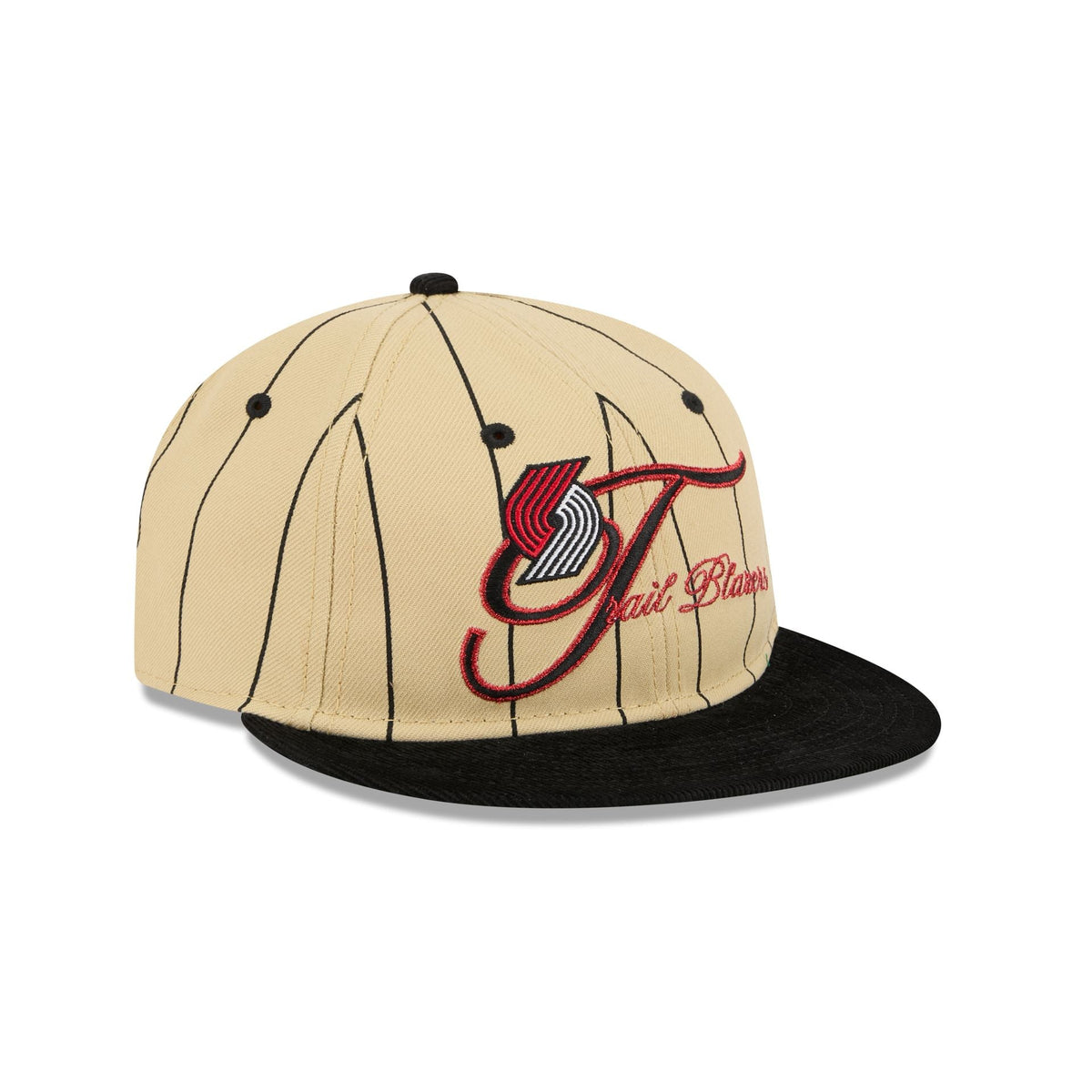 Portland Trail Blazers Pinstripe Script Retro Crown 9FIFTY Adjustable Hat