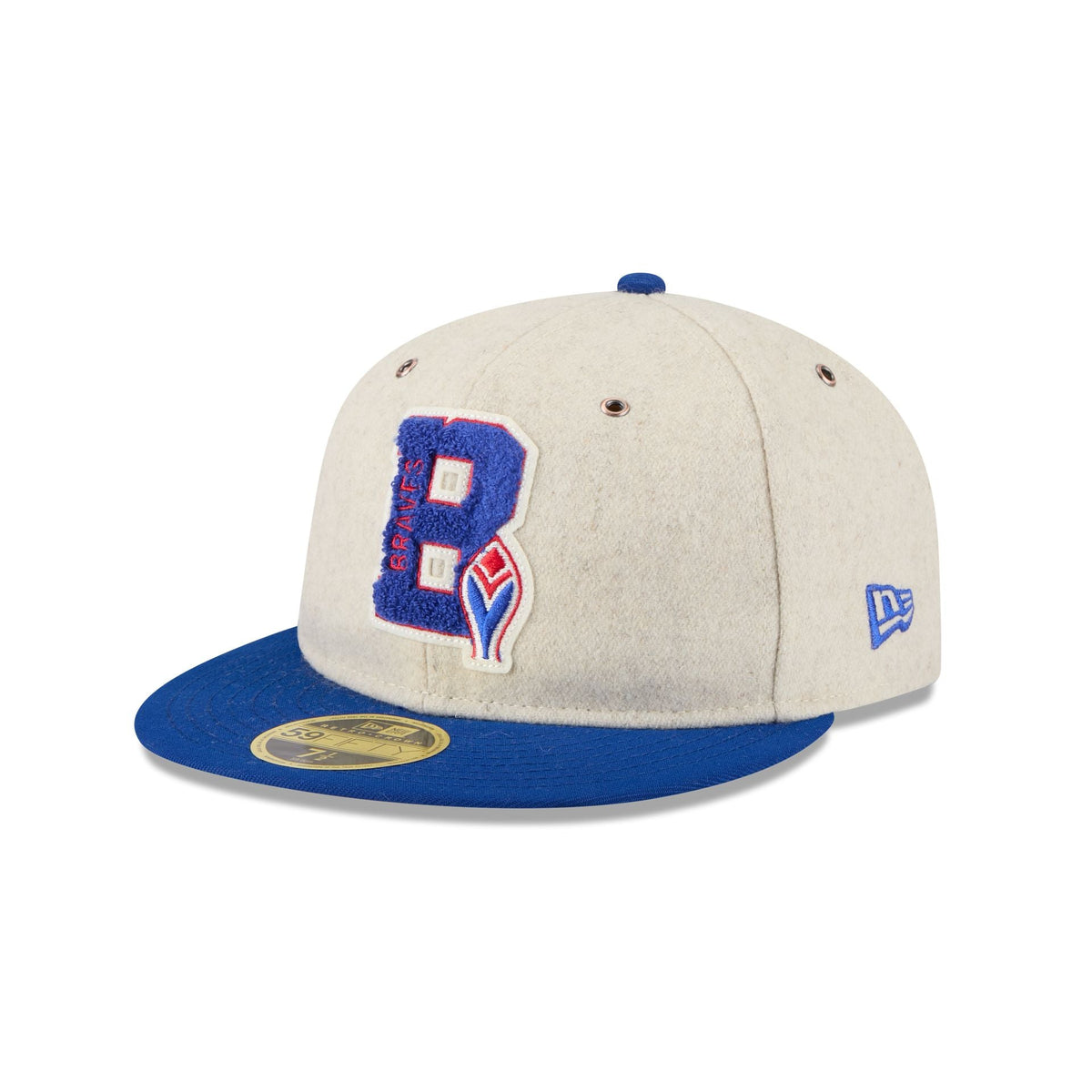 Atlanta Braves Wool Letterman Retro Crown 59FIFTY Fitted Hat