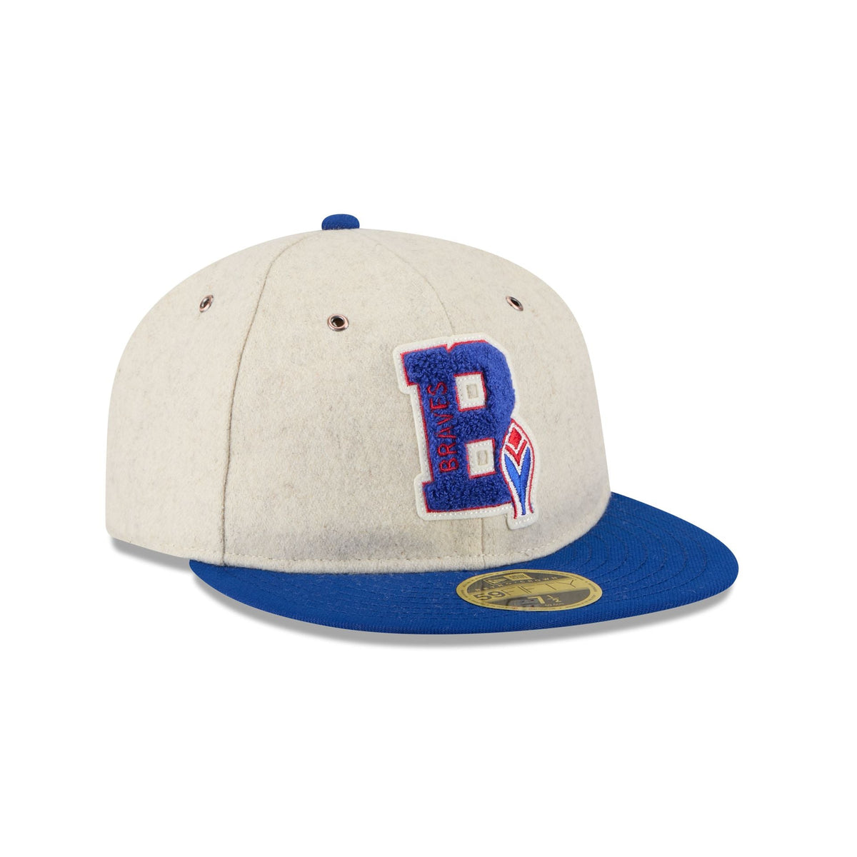 Atlanta Braves Wool Letterman Retro Crown 59FIFTY Fitted Hat