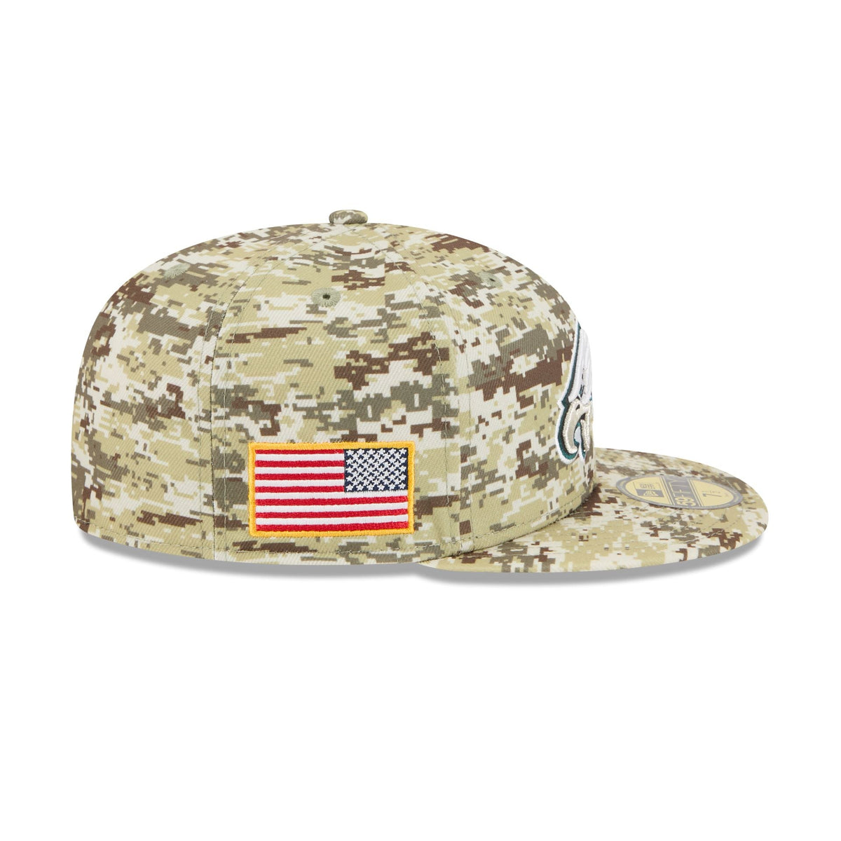 Philadelphia Eagles 2025 Salute to Service Fan Gear 59FIFTY Fitted Hat
