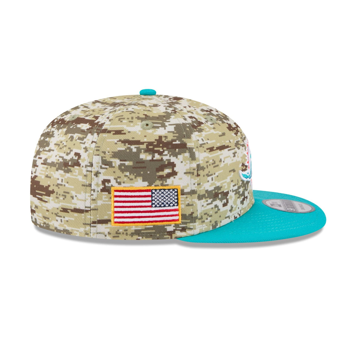 Miami Dolphins 2025 Salute to Service Fan Gear 9FIFTY Snapback Hat
