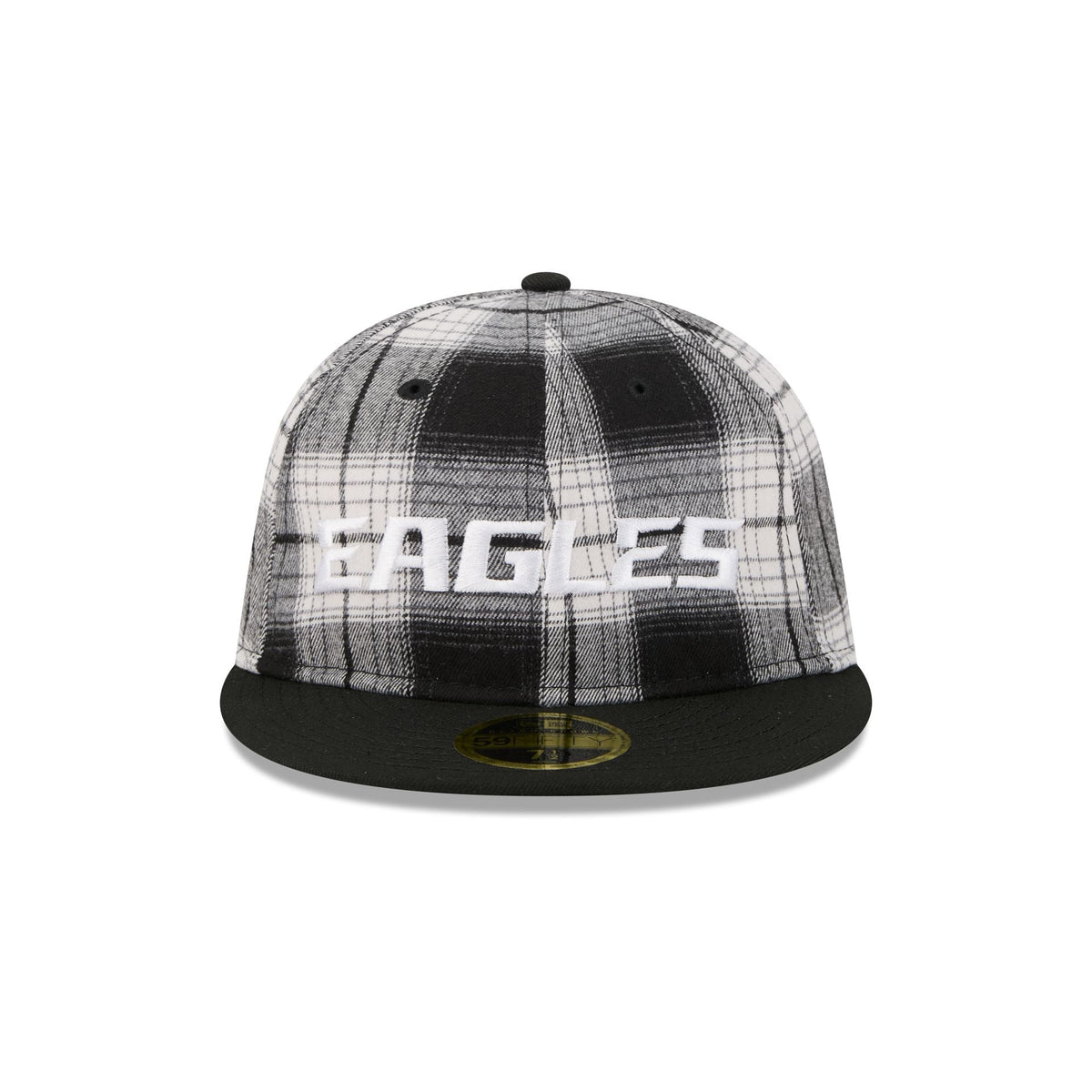 Philadelphia Eagles Grunge Plaid Retro Crown 59FIFTY Fitted Hat