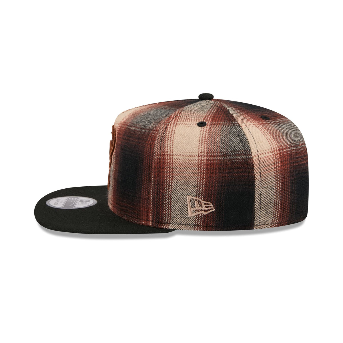 Milwaukee Bucks Grunge Plaid 9FIFTY A-Frame Adjustable Hat