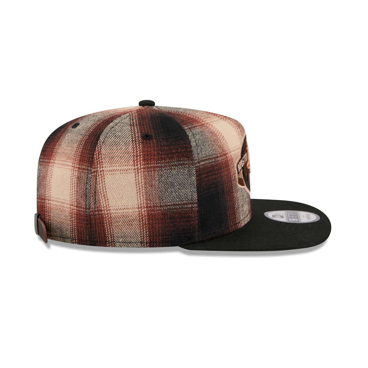Houston Rockets Grunge Plaid 9FIFTY A-Frame Adjustable Hat
