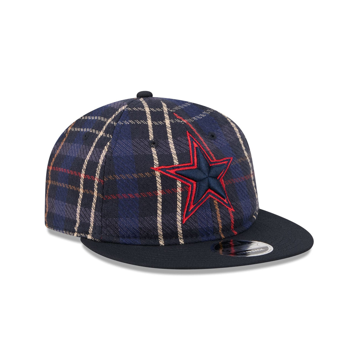 Dallas Cowboys Grunge Plaid Retro Crown 9FIFTY Adjustable Hat