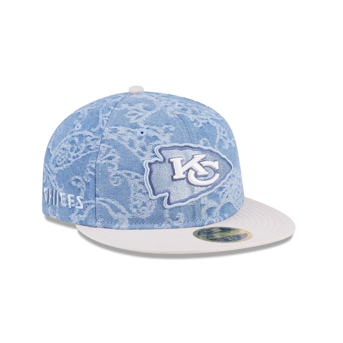 Just Caps Jacquard Denim Kansas City Chiefs Retro Crown 59FIFTY Fitted Hat