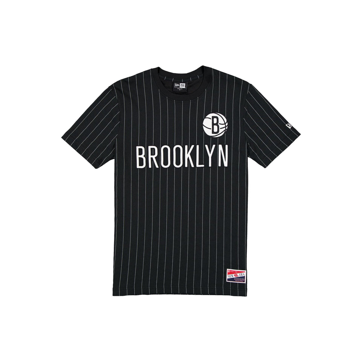 Brooklyn Nets Throwback Applique Pinstripe T-Shirt