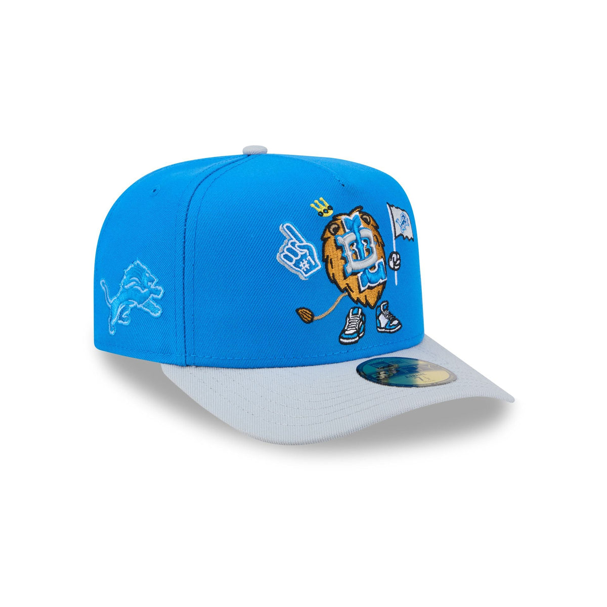 Detroit Lions Cartoon 59FIFTY A-Frame Fitted Hat