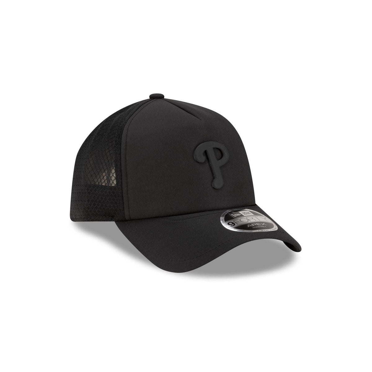 Philadelphia Phillies 2026 Batting Practice Black 9FORTY APEX Trucker Hat