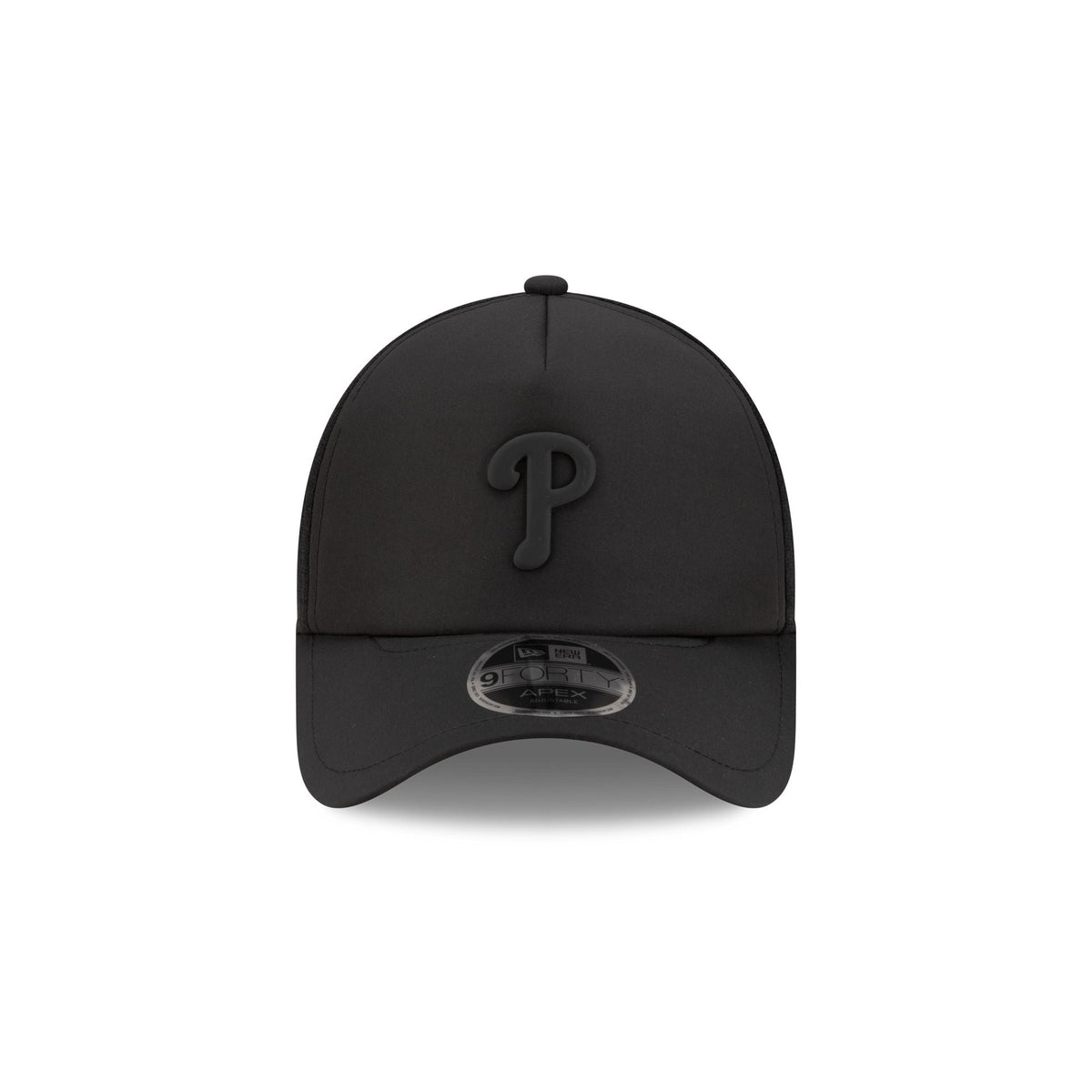 Philadelphia Phillies 2026 Batting Practice Black 9FORTY APEX Trucker Hat