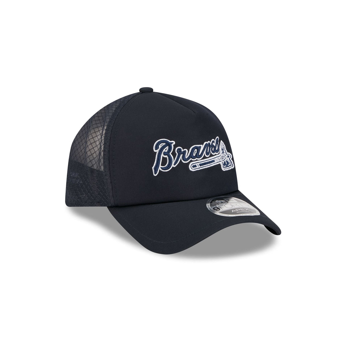 Atlanta Braves 2026 Batting Practice Alt Tomahawk 9FORTY APEX Trucker Hat