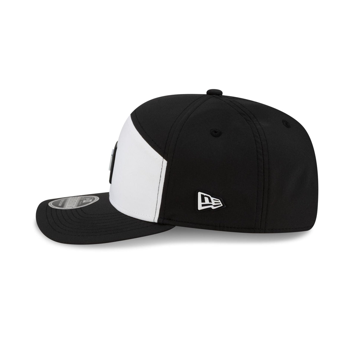 Miami Marlins 2026 Clubhouse Black & White Split Panel 9SEVENTY Stretch-Snap Hat