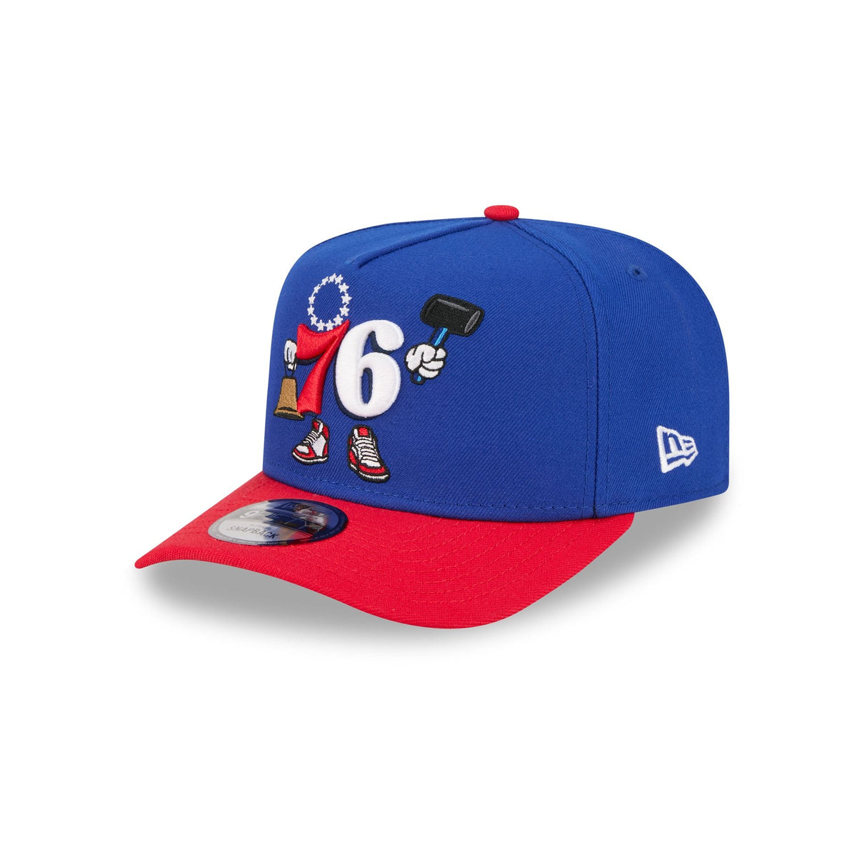 Philadelphia 76ers Cartoon 9FIFTY A-Frame Snapback Hat