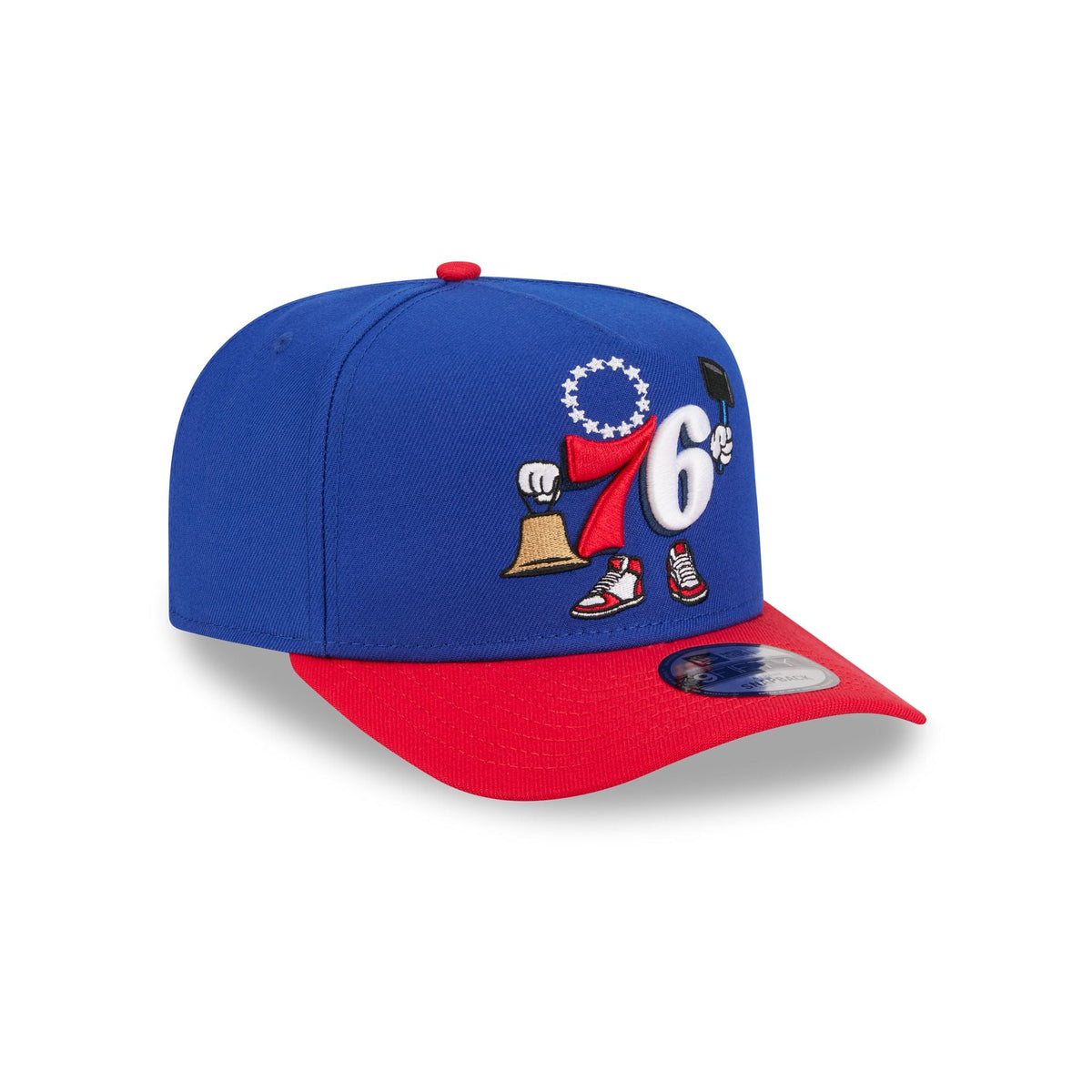 Philadelphia 76ers Cartoon 9FIFTY A-Frame Snapback Hat