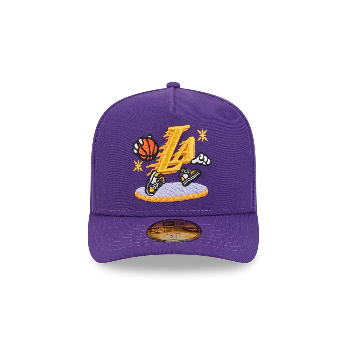 Los Angeles Lakers Cartoon 59FIFTY A-Frame Fitted Hat
