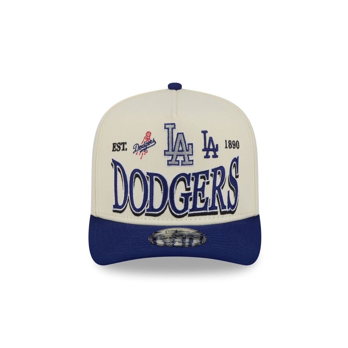 Los Angeles Dodgers Three Hit Chrome White 9FIFTY A-Frame Snapback Hat