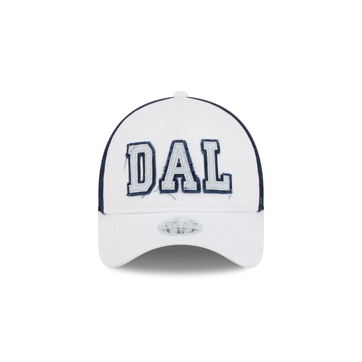 Dallas Cowboys Optic White Felt Logo Women's 9FORTY M-Crown A-Frame Trucker Hat