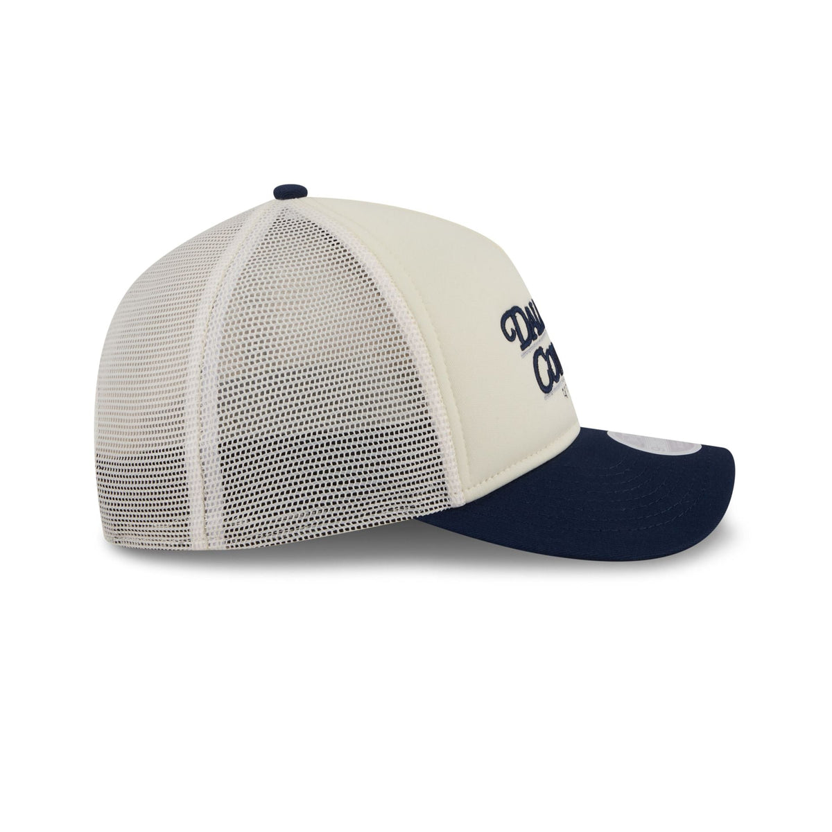 Dallas Cowboys Retro Chrome Women's White 9FORTY M-Crown A-Frame Trucker Hat