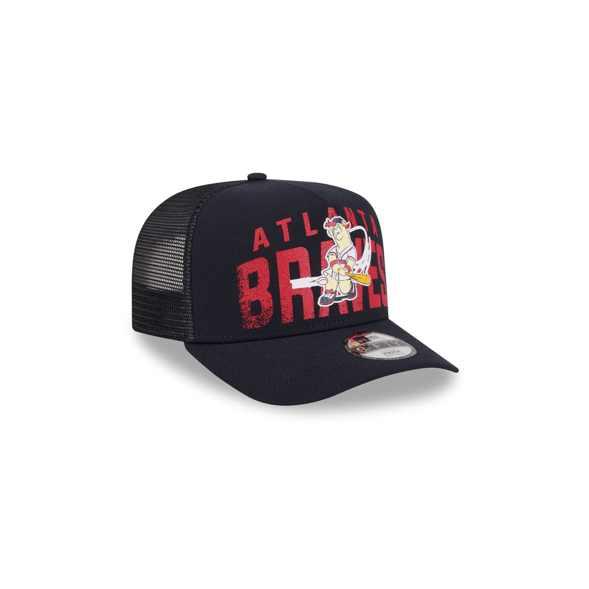 Atlanta Braves Logo Fade Kids 9FIFTY A-Frame Trucker Hat