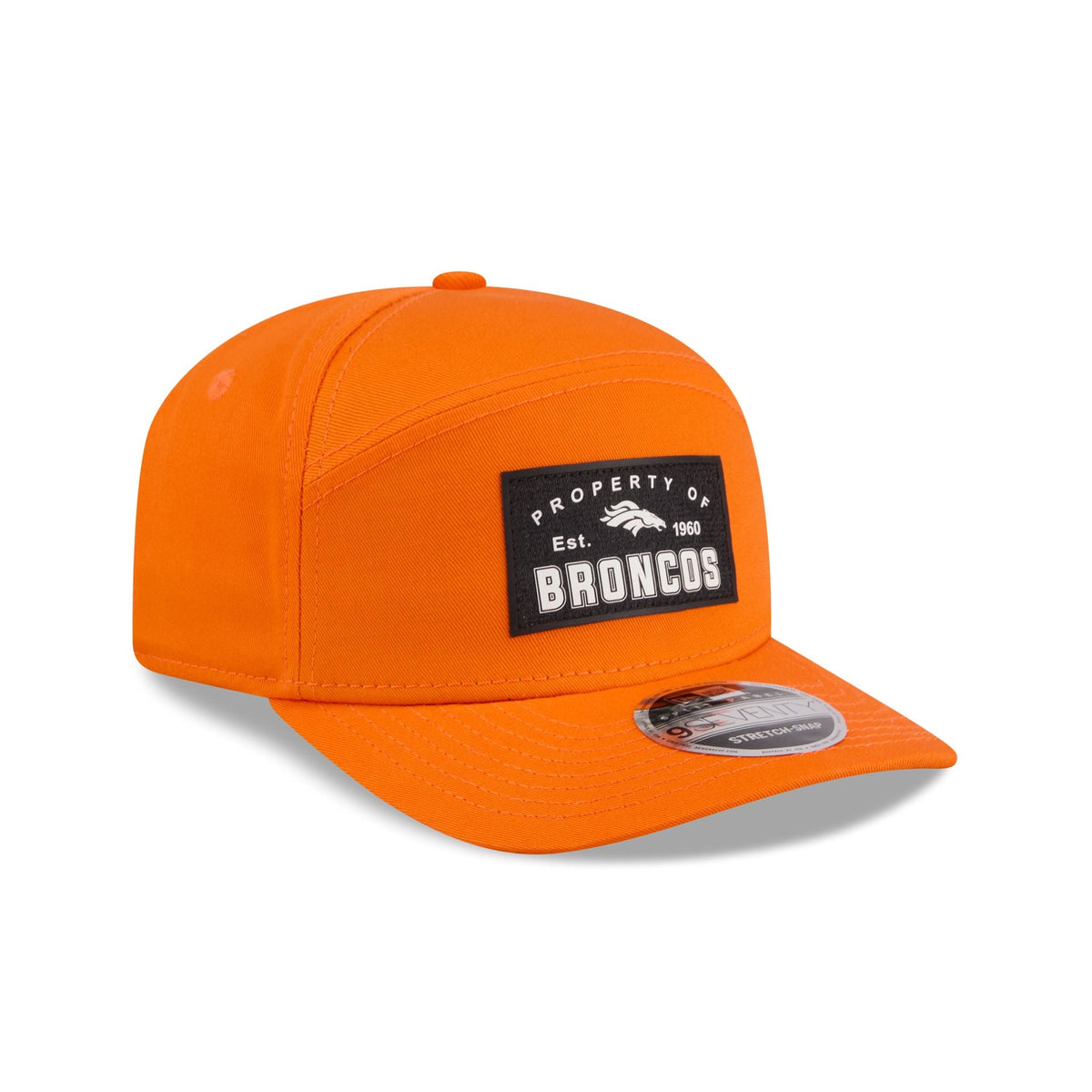Denver Broncos Property of Patch Split Panel 9SEVENTY Stretch-Snap Hat